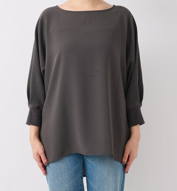  「【レビュー高評価/冷房・日焼け対策◎】リブ付きジョーゼットドルマンブラウス」|シャツ・ブラウス|