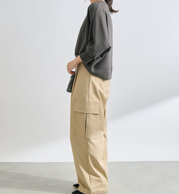  「【レビュー高評価/冷房・日焼け対策◎】リブ付きジョーゼットドルマンブラウス」|シャツ・ブラウス|