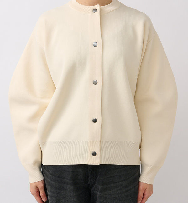  「【一枚でも羽織でも】ボリュームスリーブニットカーデ」|カーディガン|