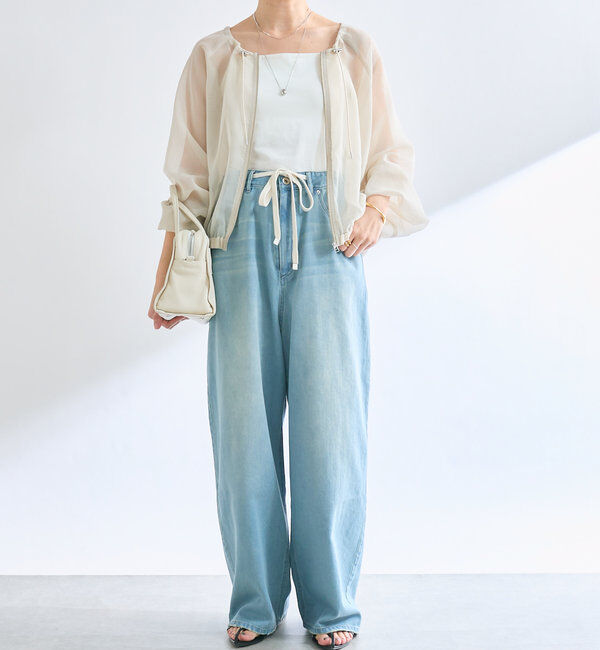  「【軽やかな着心地】ソフトオーガンジーZIPブルゾン」|ブルゾン・スタジャン|