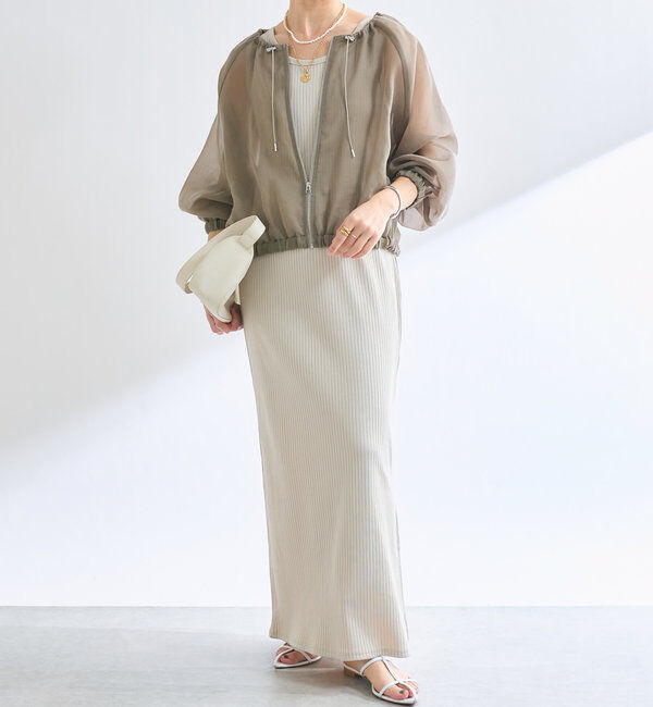  「【軽やかな着心地】ソフトオーガンジーZIPブルゾン」|ブルゾン・スタジャン|