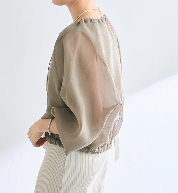  「【軽やかな着心地】ソフトオーガンジーZIPブルゾン」|ブルゾン・スタジャン|