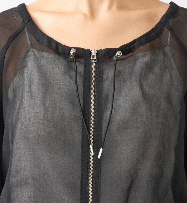  「【軽やかな着心地】ソフトオーガンジーZIPブルゾン」|ブルゾン・スタジャン|