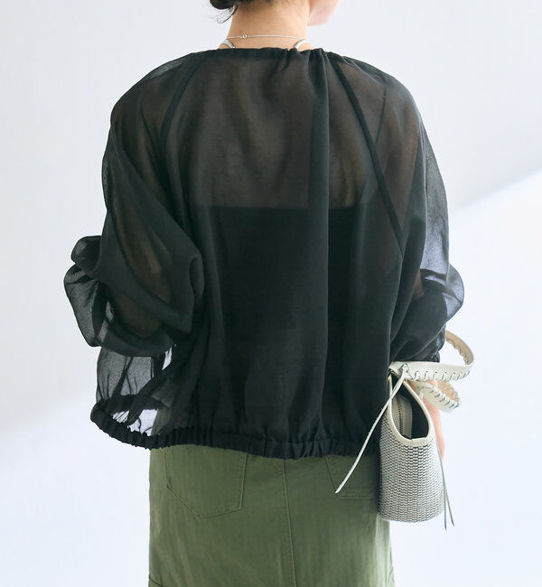  「【軽やかな着心地】ソフトオーガンジーZIPブルゾン」|ブルゾン・スタジャン|