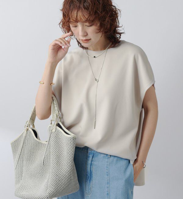  「【ベストセラー】ダンボールフレンチプルオーバー」|Tシャツ・カットソー|グレージュ