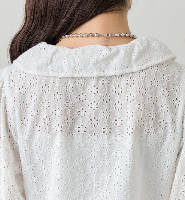  「フラワー刺繍フリルブラウス」|シャツ・ブラウス|