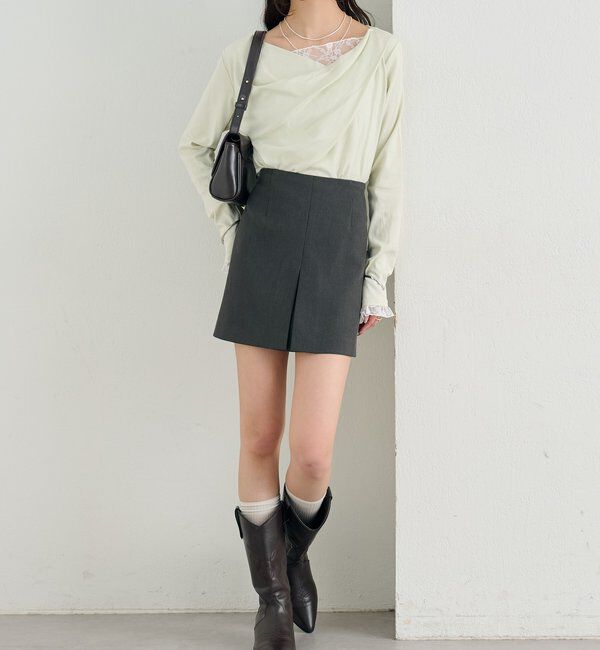  「レースドッキングオフショルプルオーバー」|Tシャツ・カットソー|