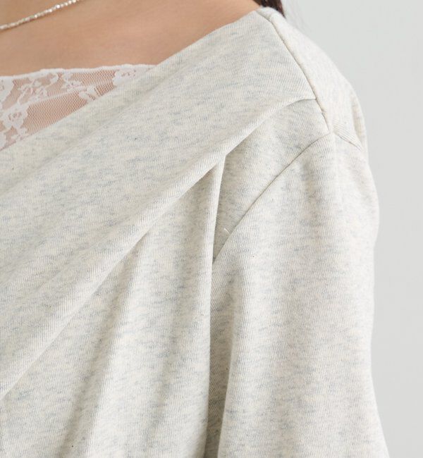  「レースドッキングオフショルプルオーバー」|Tシャツ・カットソー|