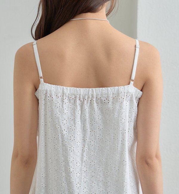  「フラワー刺繍キャミワンピース」|ワンピース|