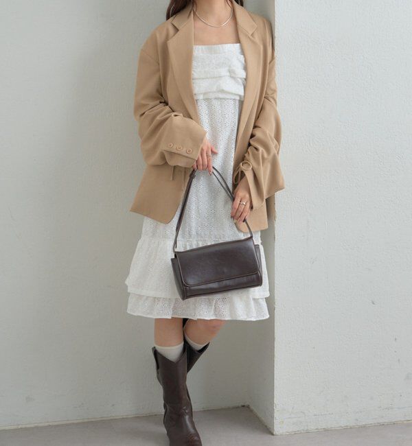  「フラワー刺繍キャミワンピース」|ワンピース|