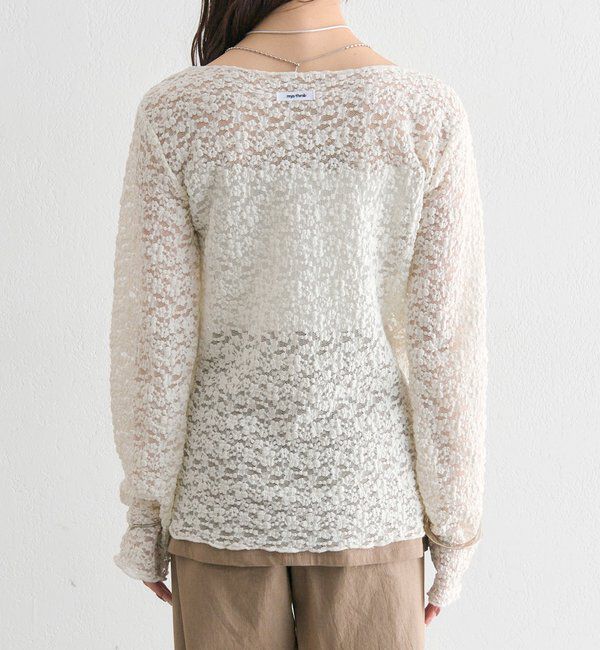  「フラワーカットレースカーディガン」|Tシャツ・カットソー|