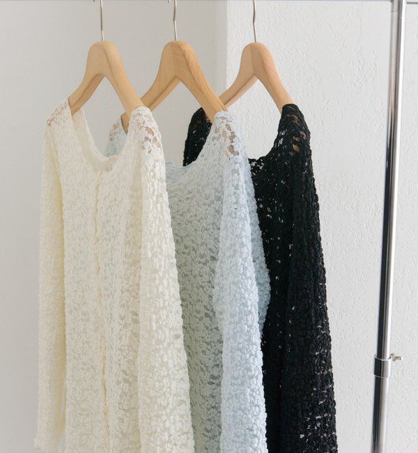  「フラワーカットレースカーディガン」|Tシャツ・カットソー|