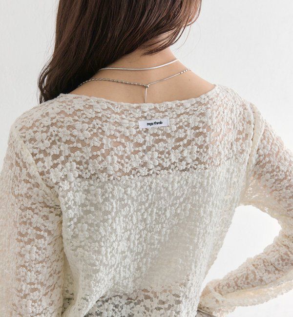  「フラワーカットレースカーディガン」|Tシャツ・カットソー|