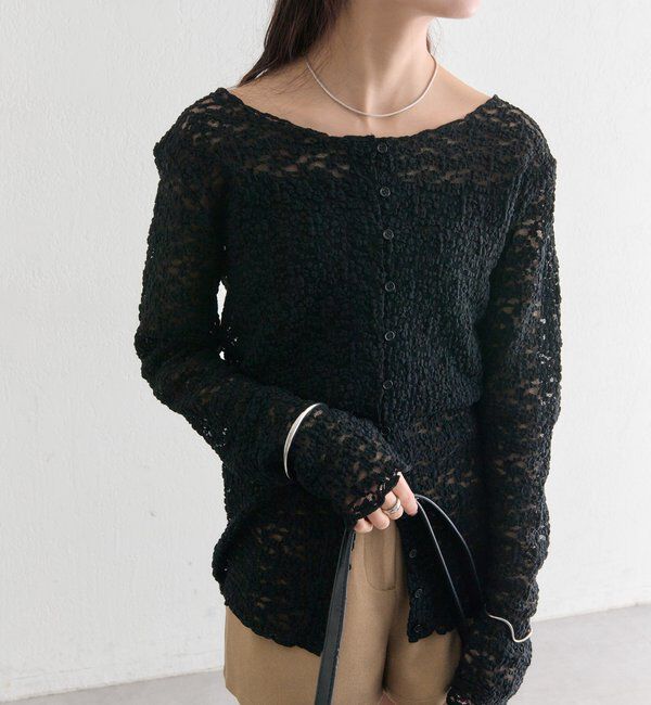  「フラワーカットレースカーディガン」|Tシャツ・カットソー|
