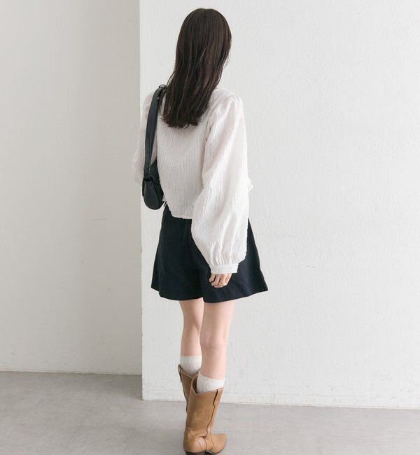  「ベルト付きタックキュロット」|キュロット|