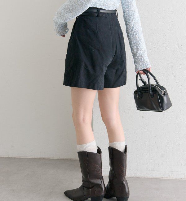  「ベルト付きタックキュロット」|キュロット|