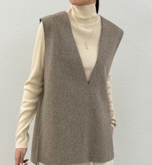 トップス frill rayon shantung vest crinkle b512c97ccb7b4324986f517844b951