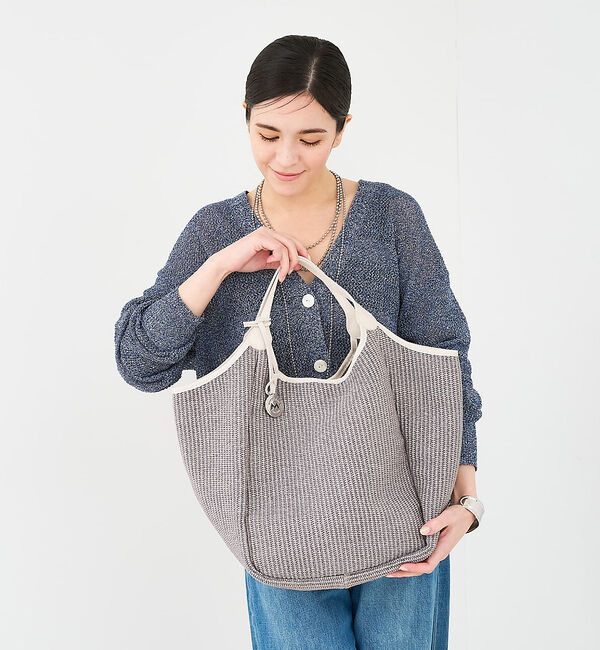 collex「【MARCO MASI】【別注】 レザーハンドル ラフィア トートバッグL」|トートバッグ|