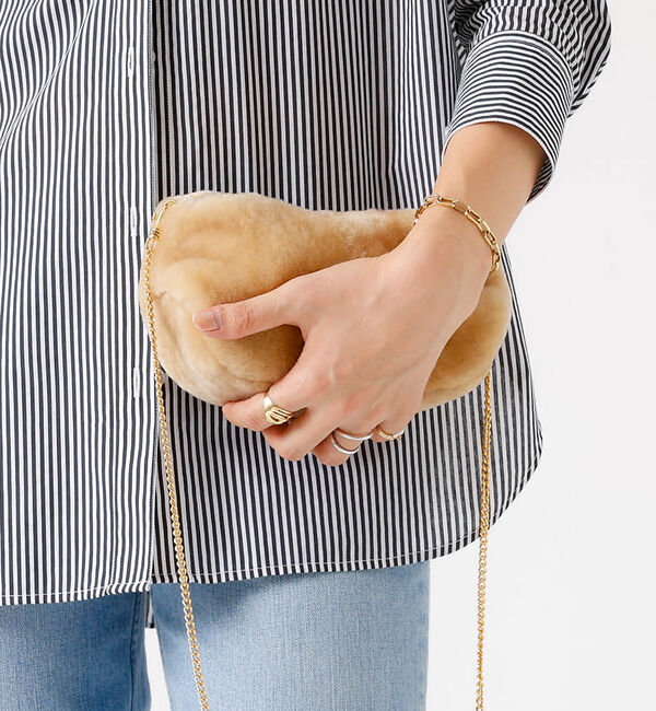 Rouge vif「【AULENTTI  by bonfanti／オウレンティ バイ ボンファンティ」|ショルダー・メッセンジャー|ベージュ