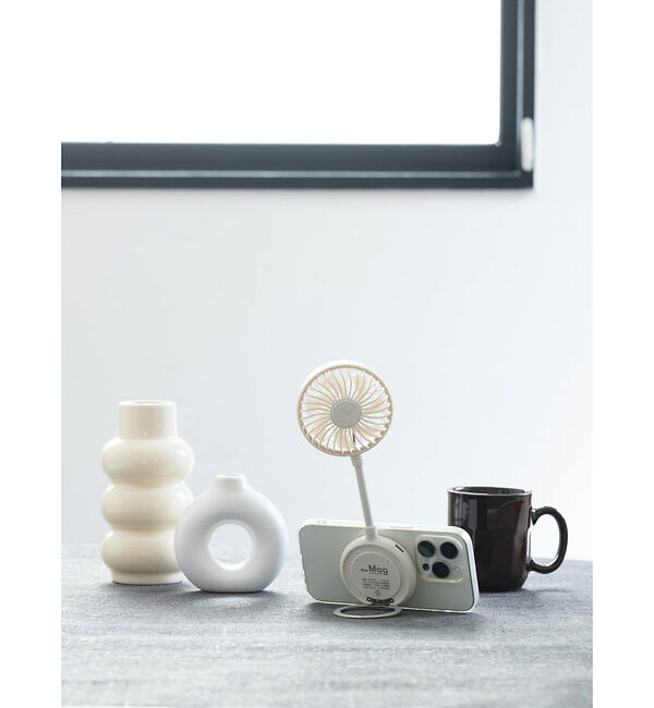 Rouge vif「【ELAICE/エレス】iFan Mag 25 /アイファン マグ/MagSaf」|モバイルケース|アイボリー