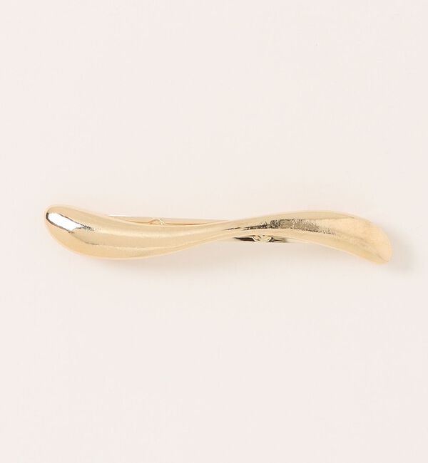 qualite「ウエーブバーバレッタ」|その他|ゴールド