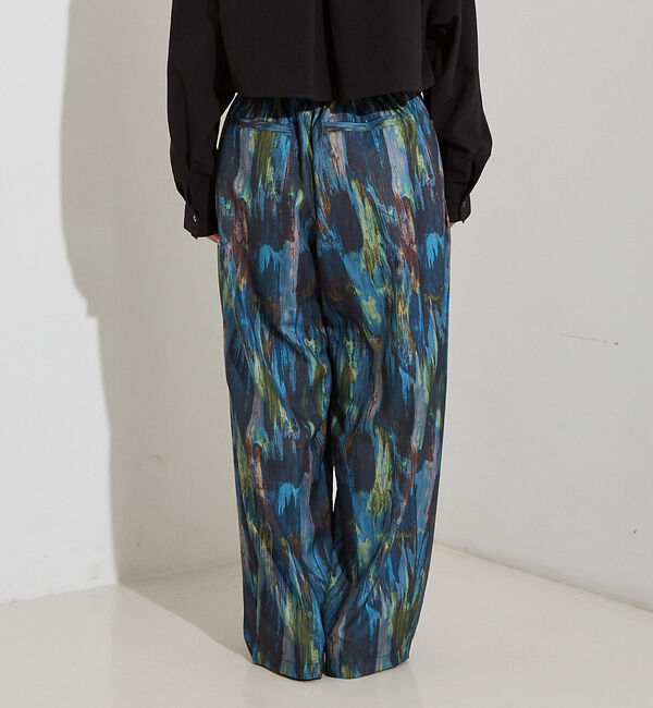 NOMINE「水彩アート ニュアンス柄 タックパンツ」|その他|