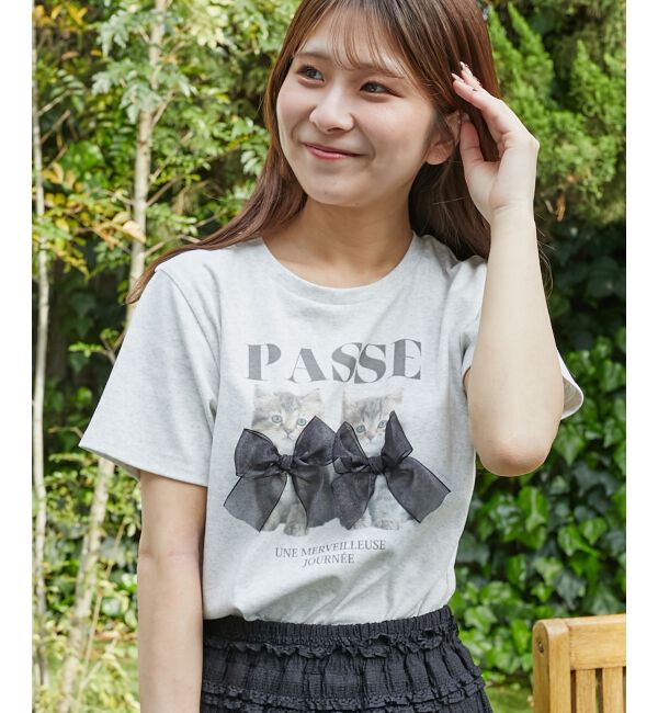  「リボンネコチャンTシャツ」|Tシャツ・カットソー|