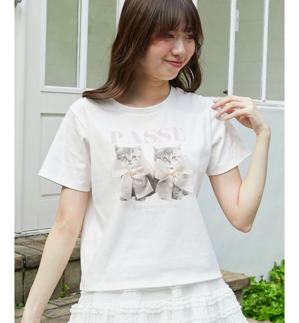  「リボンネコチャンTシャツ」|Tシャツ・カットソー|