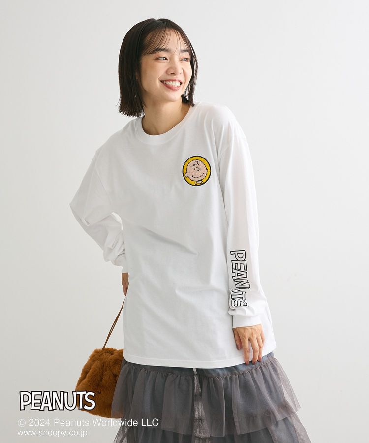 Green Parks「■PEANUTS ワッペンロンT」|Tシャツ・カットソー|