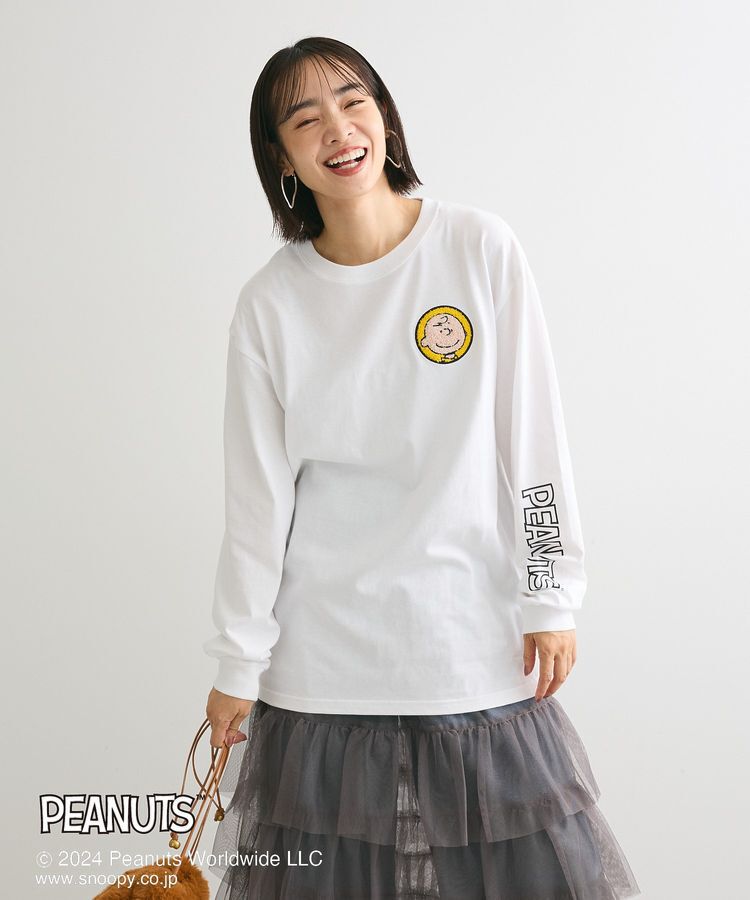 Green Parks「■PEANUTS ワッペンロンT」|Tシャツ・カットソー|