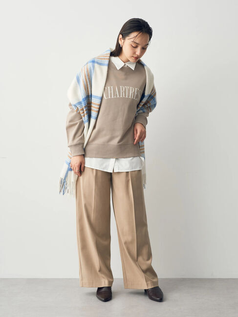 YECCA VECCA「ウォッシャブルウールチェックストール」|ストール|