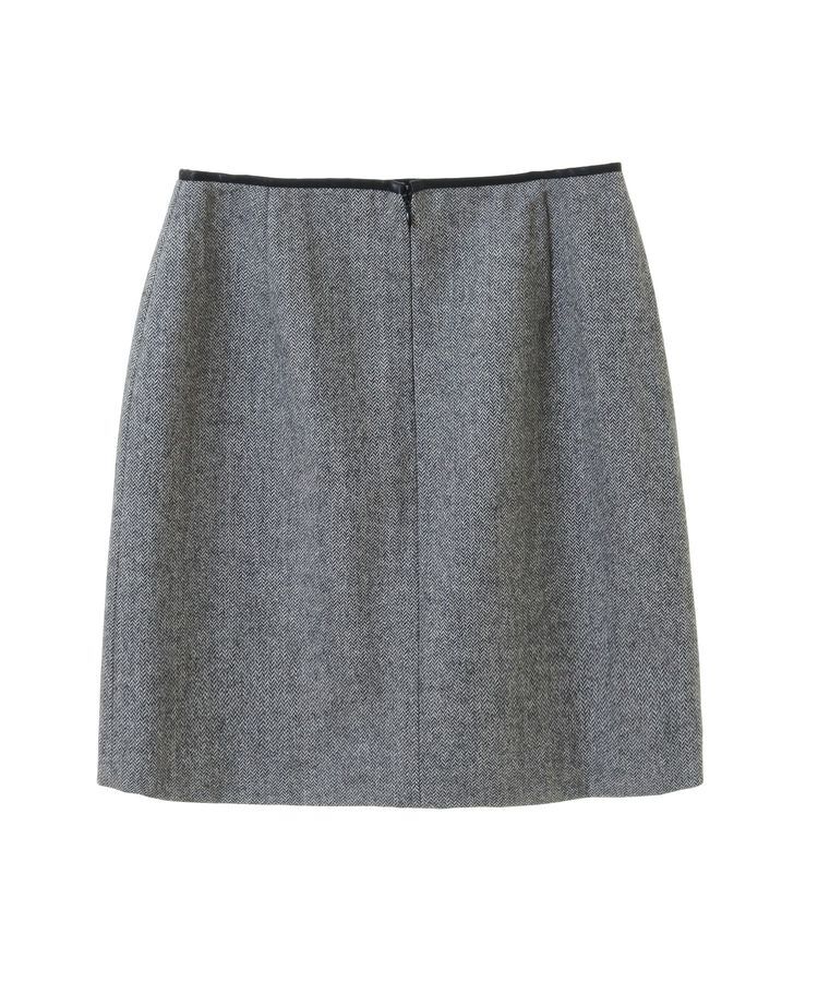 YECCA VECCA「ツイードパイピングスカート」|タイト|