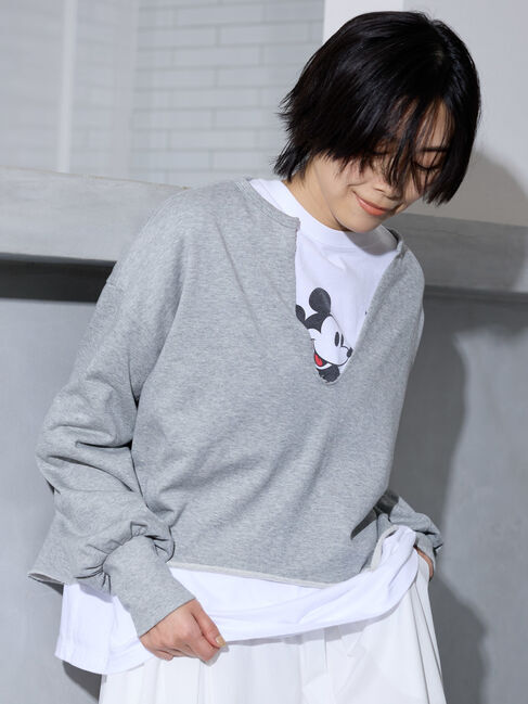 GARAGE OF GOOD CLOTHING「Vネック裾切りっぱなしプルオーバー」|Tシャツ・カットソー|