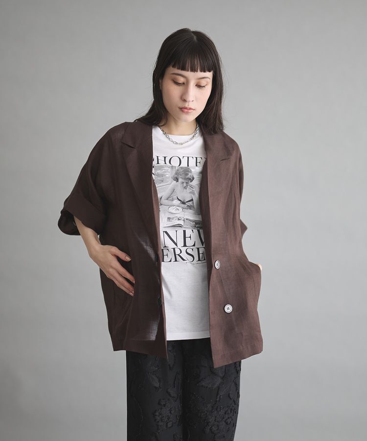 GARAGE OF GOOD CLOTHING「リネン半袖ジャケット」|テーラードジャケット|