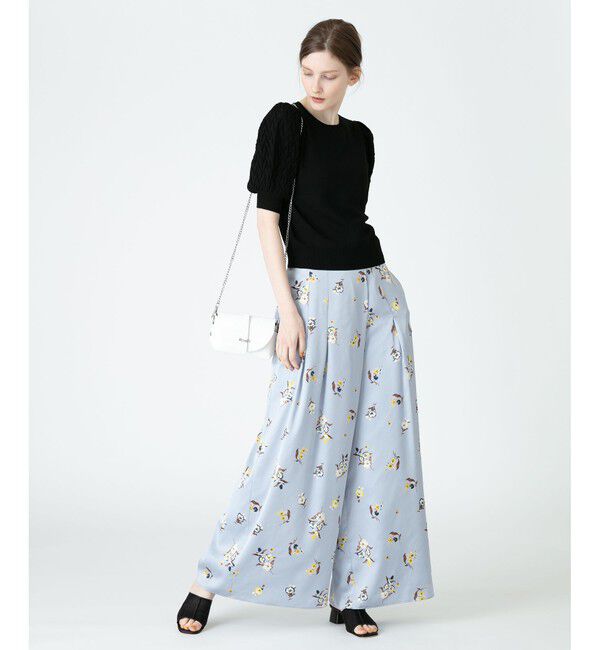 LOULOU WILLOUGHBY「《WEB LIMITED》【LOULOU WILLOUGHBY】ヴィンテージフラワーアシンメトリーパンツ」|その他|