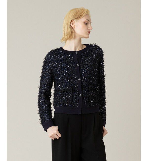 LOULOU WILLOUGHBY「【LOULOU WILLOUGHBY】MIX TWEEDカーディガン」|カーディガン|