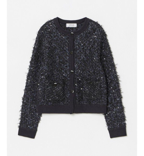 LOULOU WILLOUGHBY「【LOULOU WILLOUGHBY】MIX TWEEDカーディガン」|カーディガン|
