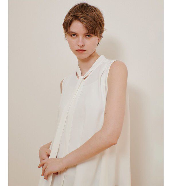 allureville「マットサテンボウタイブラウス」|シャツ・ブラウス|