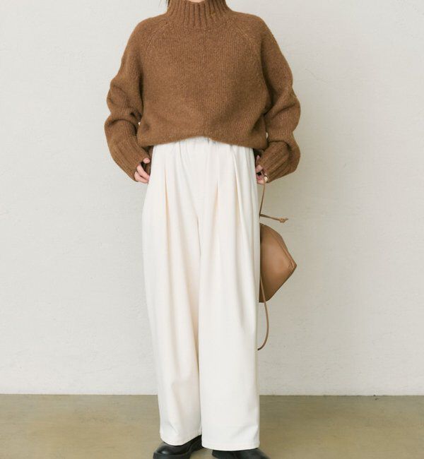  「アルパカ混ハイネックニットプルオーバー」|キャミソール|