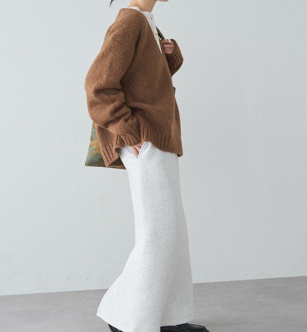  「アルパカ混深Vネックニットプルオーバー」|キャミソール|