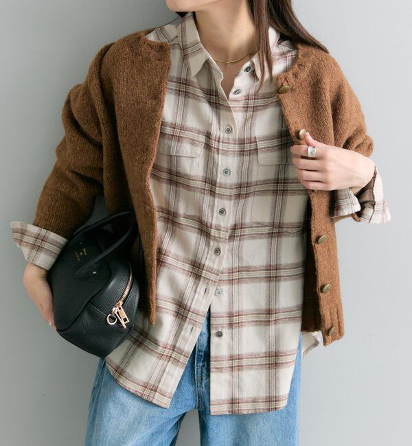  「アルパカ混ニットカーディガン」|カーディガン|