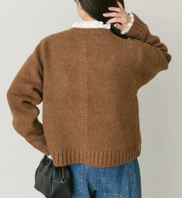  「アルパカ混ニットカーディガン」|カーディガン|