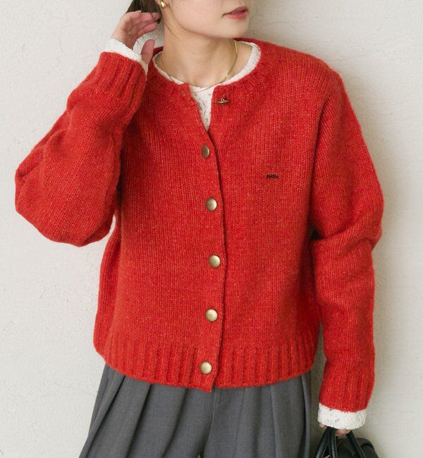  「アルパカ混ニットカーディガン」|カーディガン|