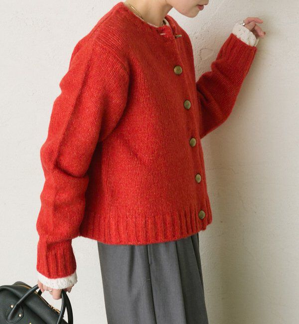  「アルパカ混ニットカーディガン」|カーディガン|