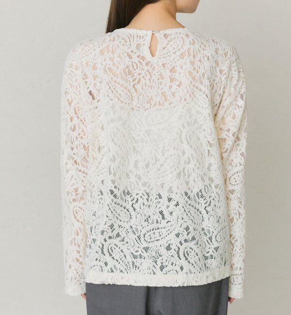  「モールペイズリーストレッチレースプルオーバー」|プルオーバー|