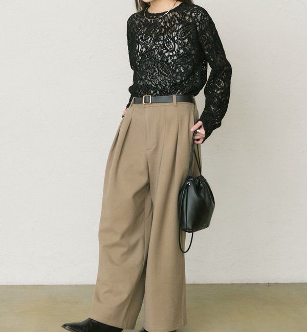  「モールペイズリーストレッチレースプルオーバー」|プルオーバー|