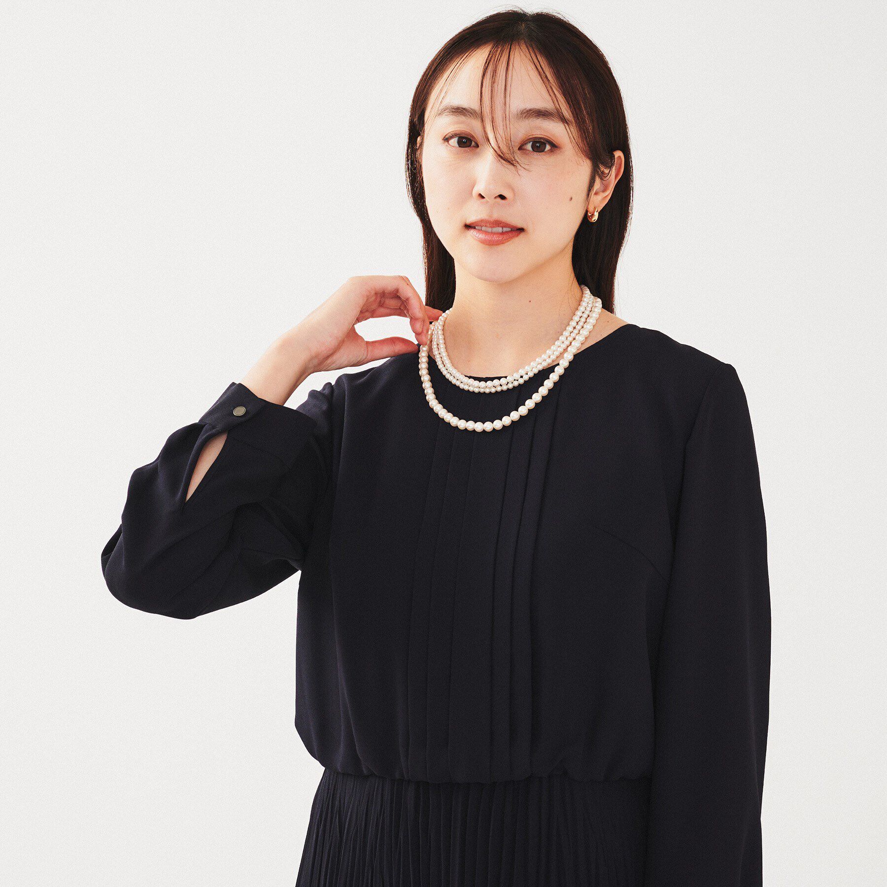 UNTITLED「【セレモニー対応】レイヤードフェイクパール」|ネックレス|