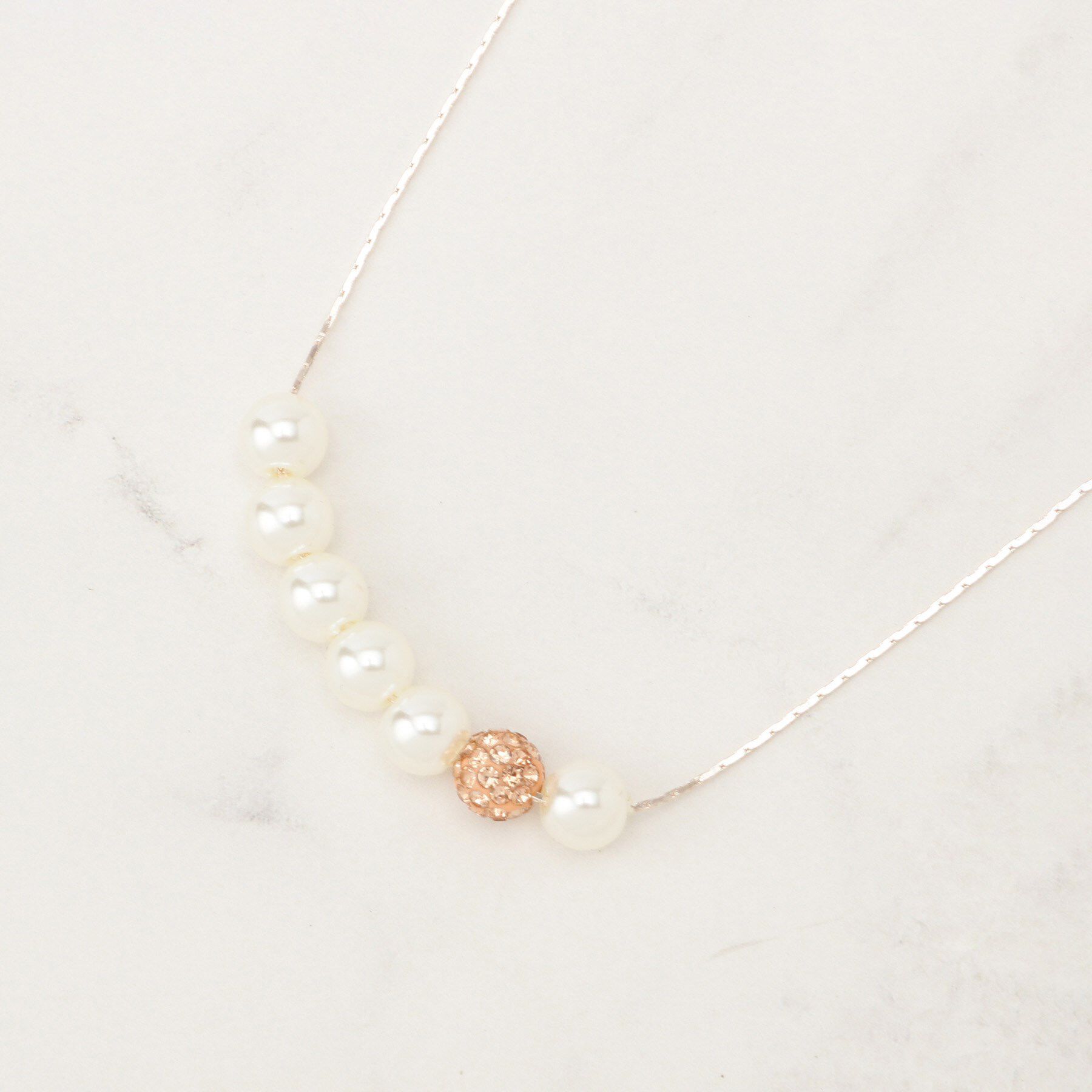 grove「パール調ロンデルネックレス」|ネックレス|ピンクゴールド(00