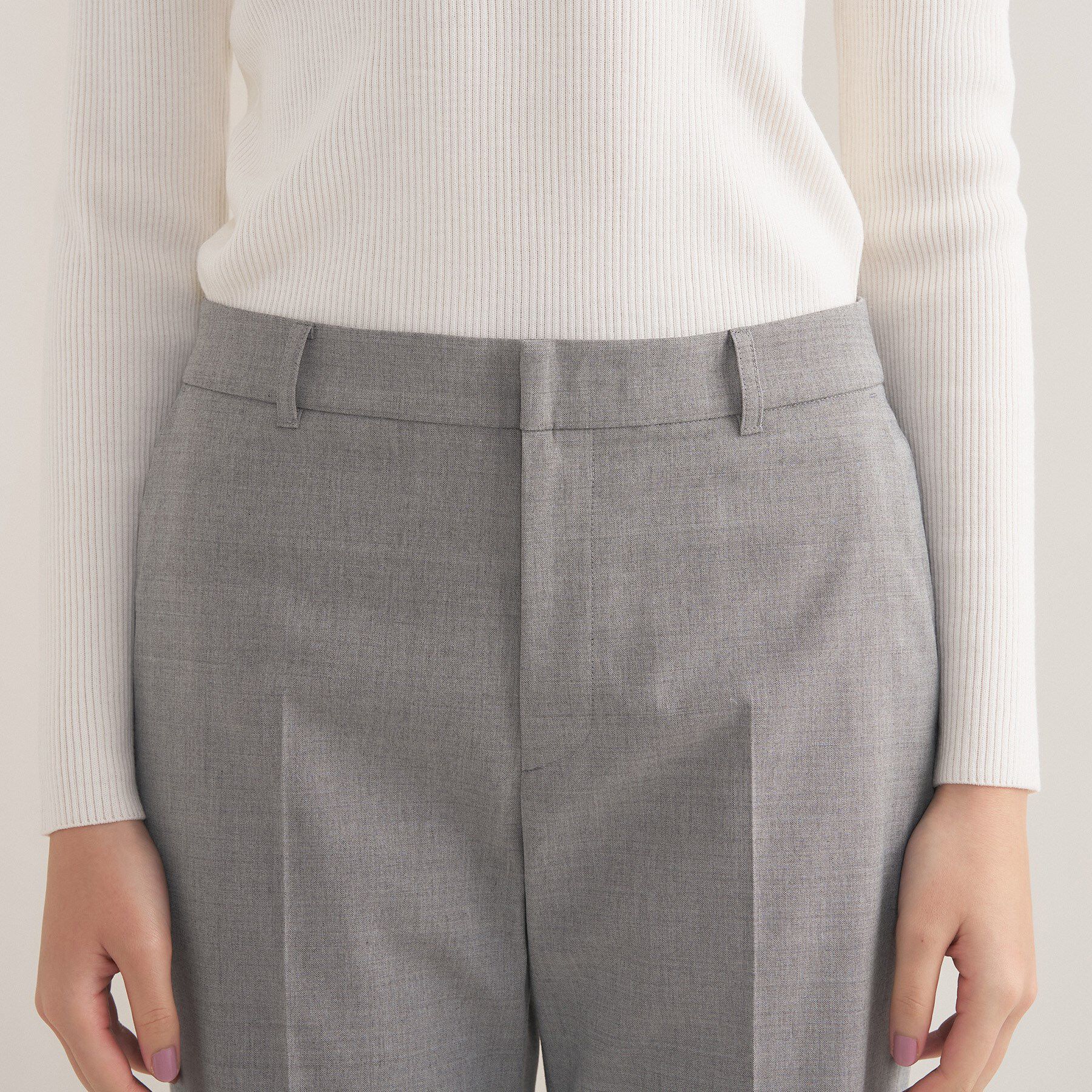 INDIVI「【ウール混／スーツ】ストレートパンツ」|スーツ|