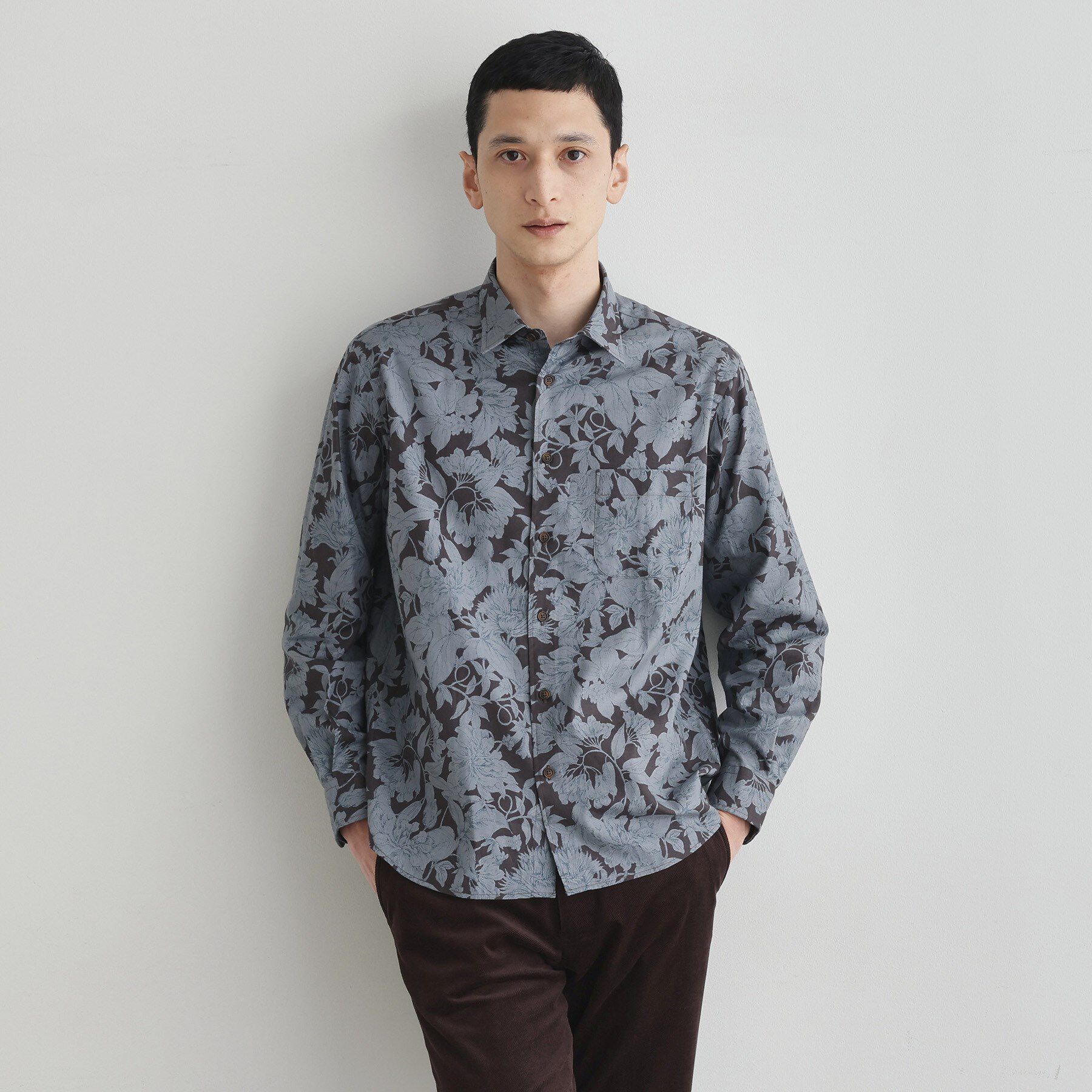 TAKEO KIKUCHI「【LIMITED】フラワープリント長袖シャツ」|シャツ・ブラウス|